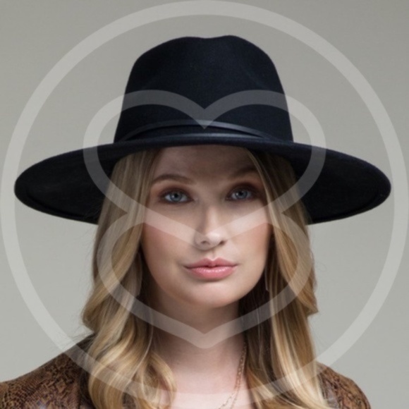 Luxe Black belted Wide Brim panana hat - Picture 7 of 9